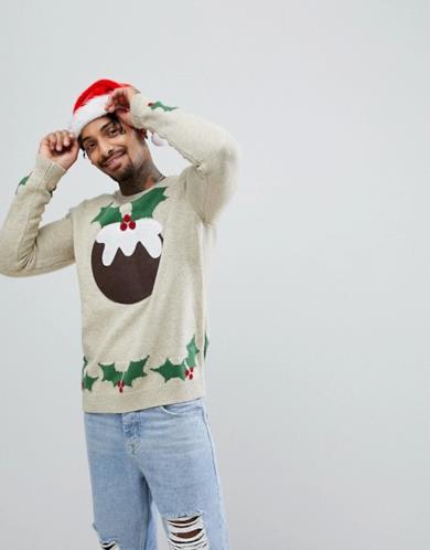 Maglione natalizio con budino delle feste