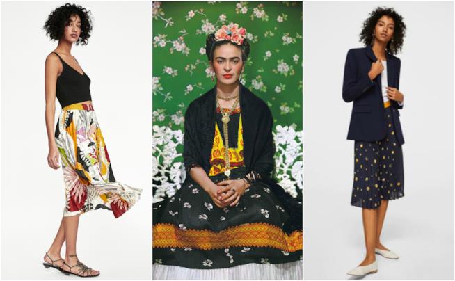 Gonne a fiori come Frida Kahlo Gonne stampa floreale moda Primavera-Estate 2018