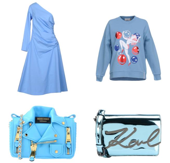 Abbigliamento e accessori in azzurro moda primavera 2018 Azzurro come colore di punta primavera 2018