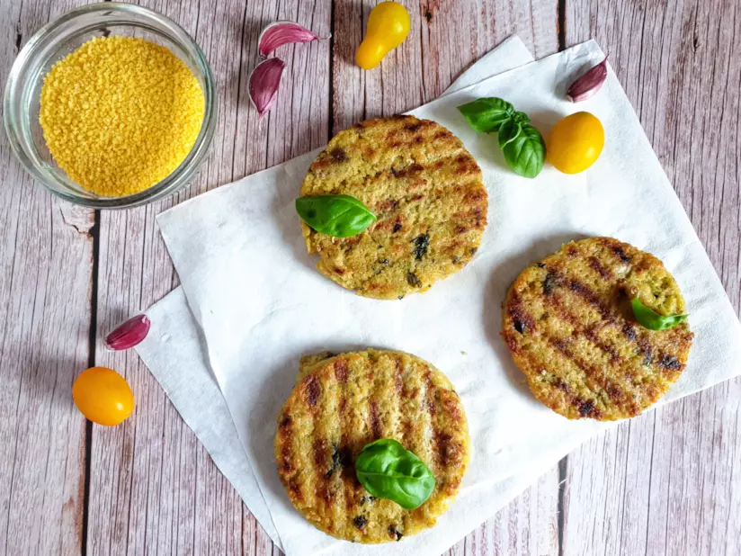 Burger melanzane e couscous Tre burger vegetariani