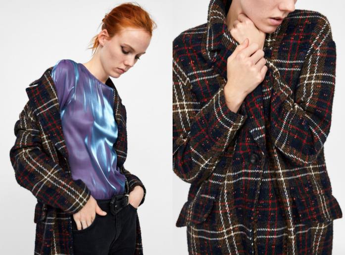 Cappotto quadri oversize di moda per l'inverno 2018 A quadri, il cappotto maxi di tendenza per l'inverno 2018