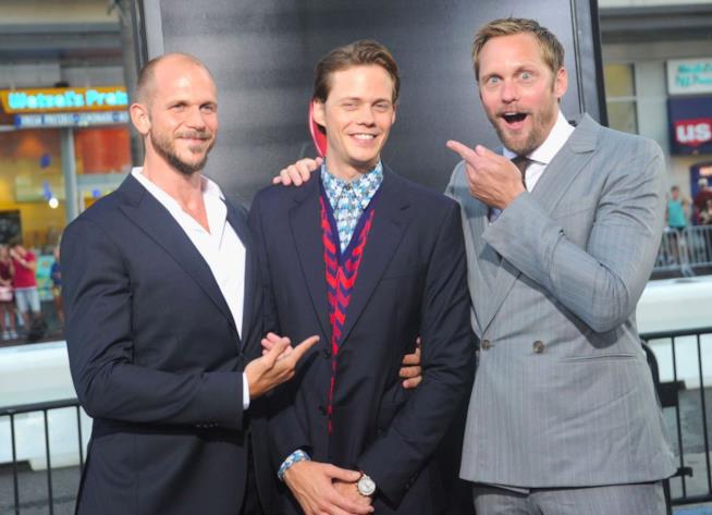 Bill, Gustaf e Alexander Skarsgård I fratelli Skarsgård alla premiere di IT
