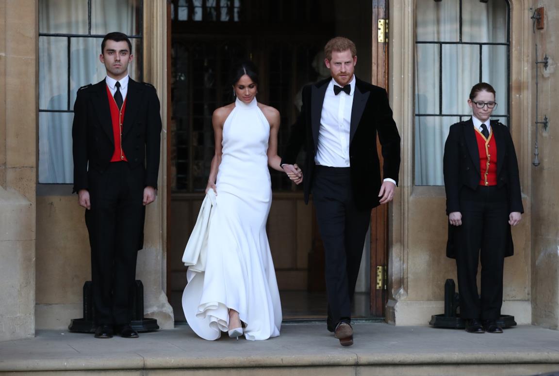 Meghan Markle e Harry nel giorno del matrimonio