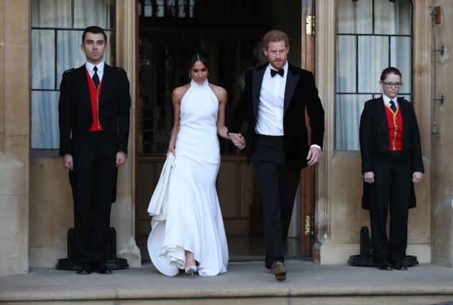 L'abito da sposa di Meghan Markle Meghan Markle e Harry nel giorno del matrimonio