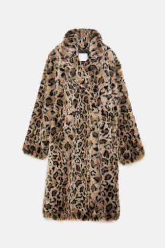 Cappotto texture con la stampa animalier