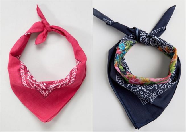 Bandana anni '90 Una bandana rossa e una blu