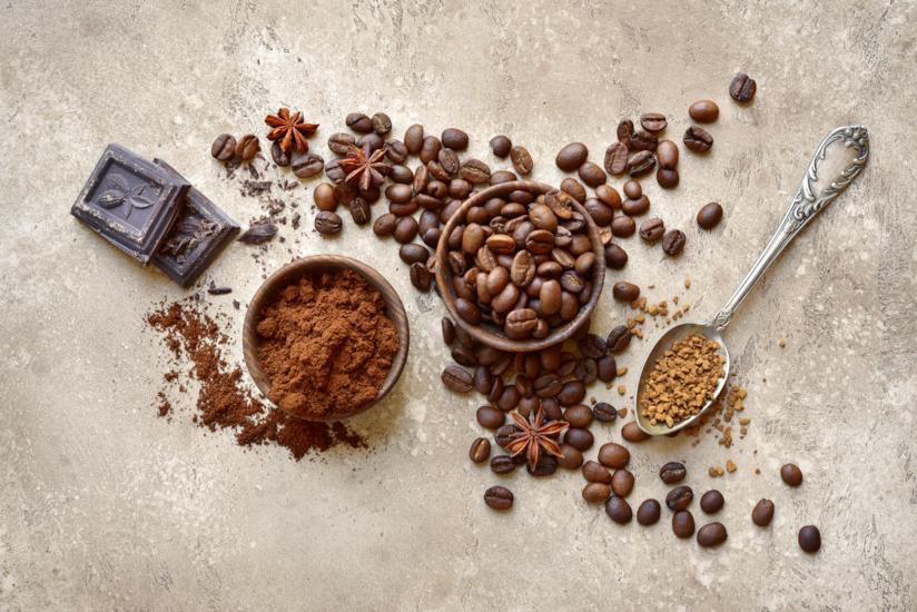 Caffè Tazzine con chicchi di caffè