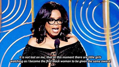 Oprah Winfrey ed il golden globe alla carriera Oprah Winfrey riceve ilGolden Globe alla carriera