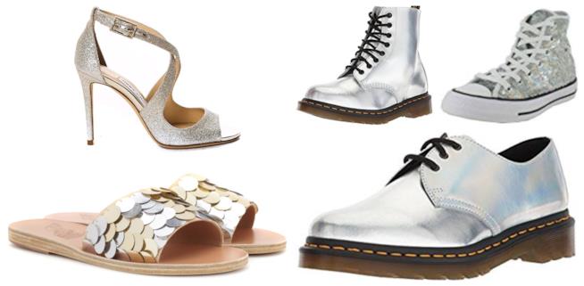 Scarpe olografiche e con paillettes di tendenza per l'estate 2018 Con le paillettes e olografiche, le scarpe di moda per l'estate 2018