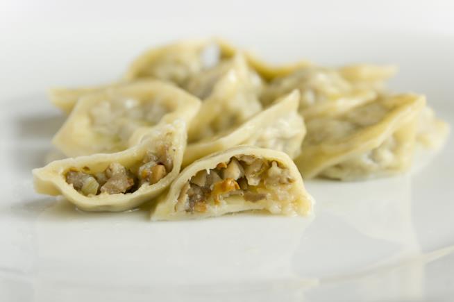 Ravioli cinesi al vapore con i gamberetti Ravioli cinesi al vapore