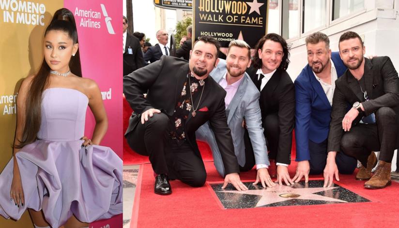 Ariana Grande e i membri della boyband NSYNC Ariana Grande e gli NSYNC