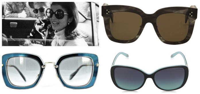 Occhiali da sole montatura oversized di tendenza per l'estate 2018 Montatura oversized per gli occhiali da sole moda estate 2018