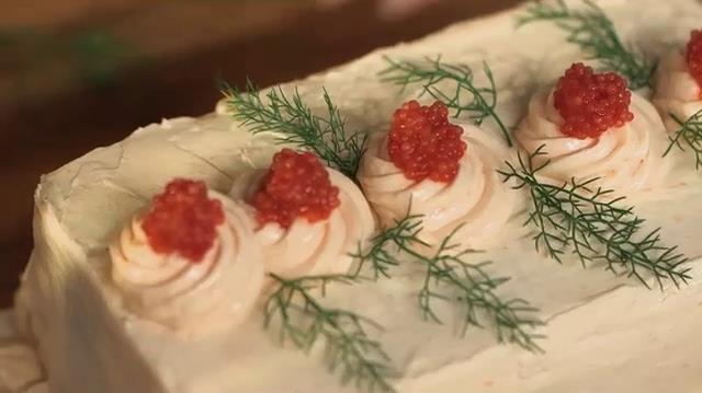 Torta di Salmone, la ricetta Foto della torta di salmone con l'aneto