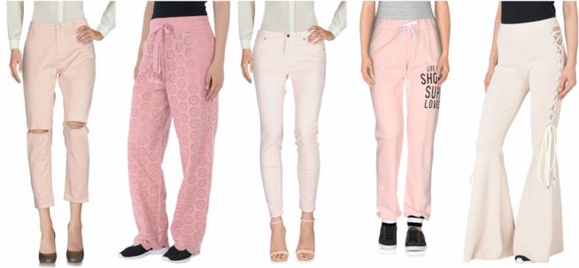 I pantaloni in Millnnial Pink eleganti e sportivi per l'estate 2018 In rosa i pantaloni per la P/E 2018