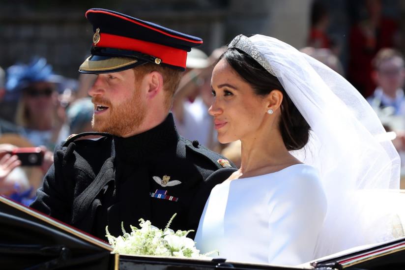 Harry e Meghan Markle sposi Harry e Meghan Markle sposi in carrozza