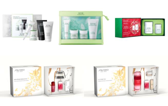 prodotti per cura del viso di Shiseido e Herborist Cofanetti natalizi di Shiseido e Herborist
