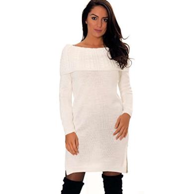 Vestito collo a barchetta