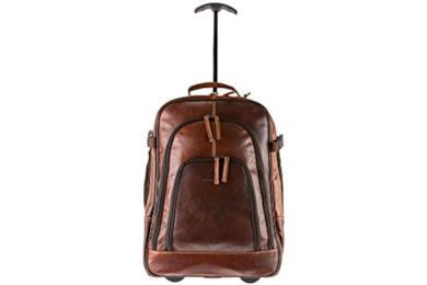 Zaino Con Ruote In Vera Pelle Di Buffalo