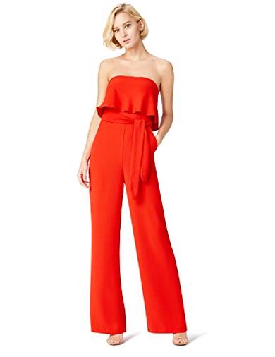 Jumpsuit rossa senza maniche
