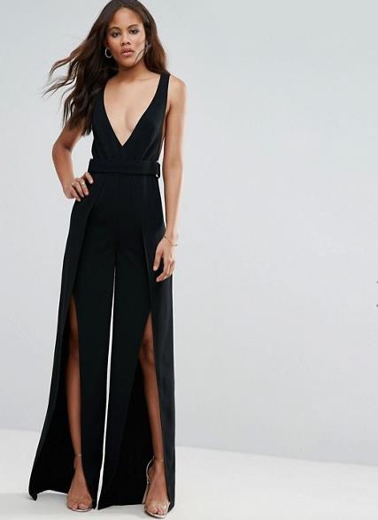 Tuta lunga ASOS Tuta elegante lunga con spacchi profondi ASOS