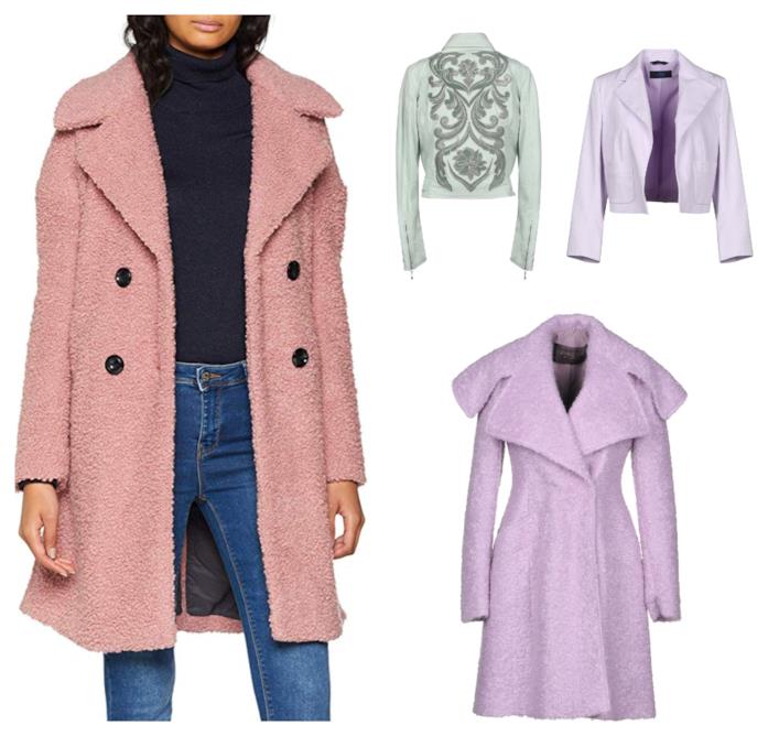 Giacche biker e cappotti di moda per l'autunno inverno 2018-19 Giacche e cappotti colore pastello di tendenza autunno inverno 2018-19