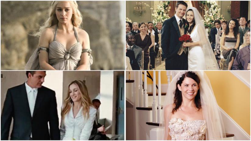 Gli abiti da sposa più belli delle serie TV disegnati a mano Game of Thrones, Friends, Sex and the City, Gilmore Girls