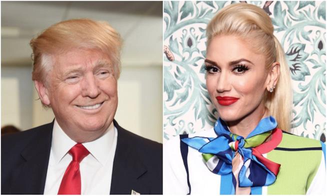Gwen Stefani è la ragione per cui Trump è presidente? Collage tra Donald Trump e Gwen Stefani
