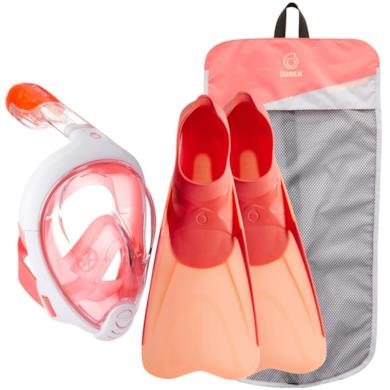 KIT SNORKELING EASYBREATH ROSA