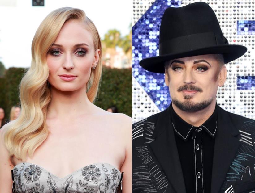 Sophie Turner e Boy George Due foto di Sophie Turner e Boy George