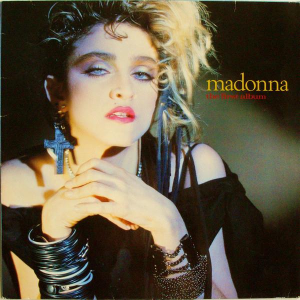 Madonna la copertina del primo album Madonna, The First Album