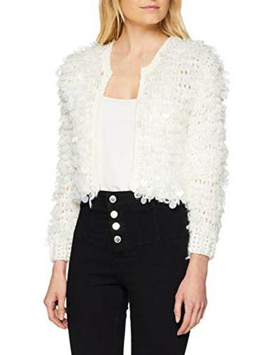 Cardigan cropped total white