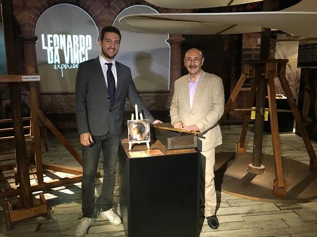 Professor Ernesto Solari con il direttore del Museo Leonardo Da Vinci Experience, Leonardo La Rosa