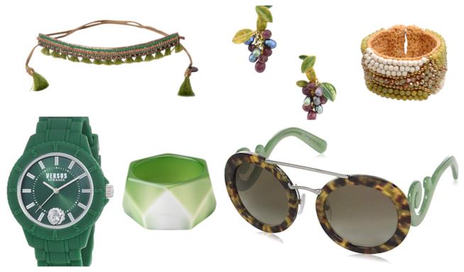 Gioielli e accessori donna verde per l'autunno inverno 2018-19 Verde, gli accessori di tendenza per l'autunno inverno 2018-19