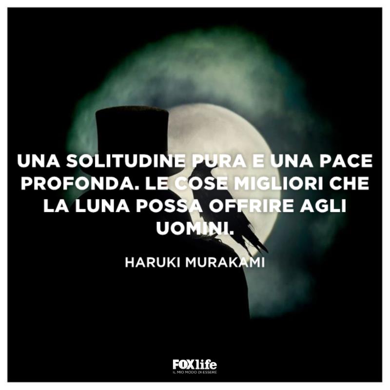 Frase Murakami Uomo in ombra con un corvo sulla spalla