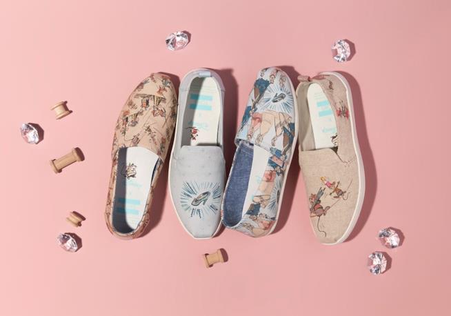 Disney x TOMS: in arrivo la capsule di scarpe dedicata a Cenerentola Alcuni dei modelli Disney x TOMS ispirati a Cenerentola