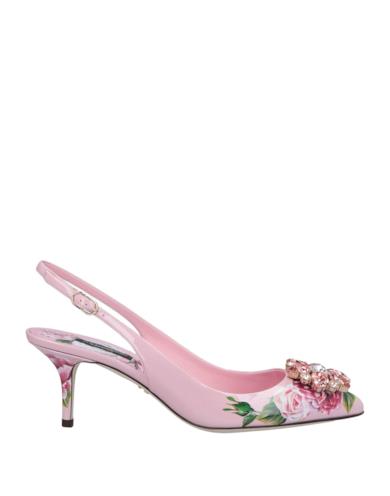 Slingback con fiore applicato e fantasia floreale