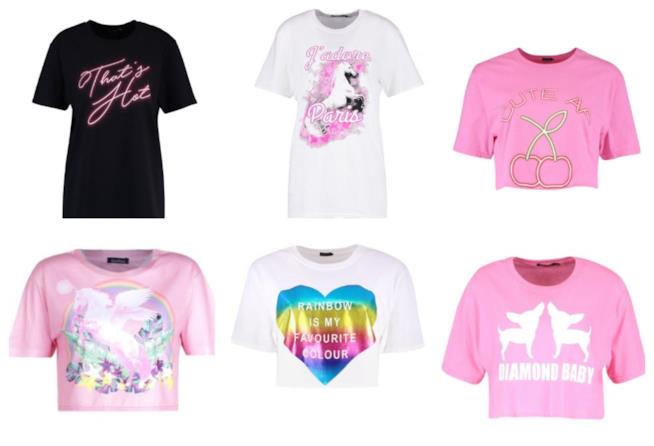 Magliette e crop top con le stampe di tendenza per l'estate 2018 Con le stampe, le t-shirt e i crop top della collezione Paris Hilton