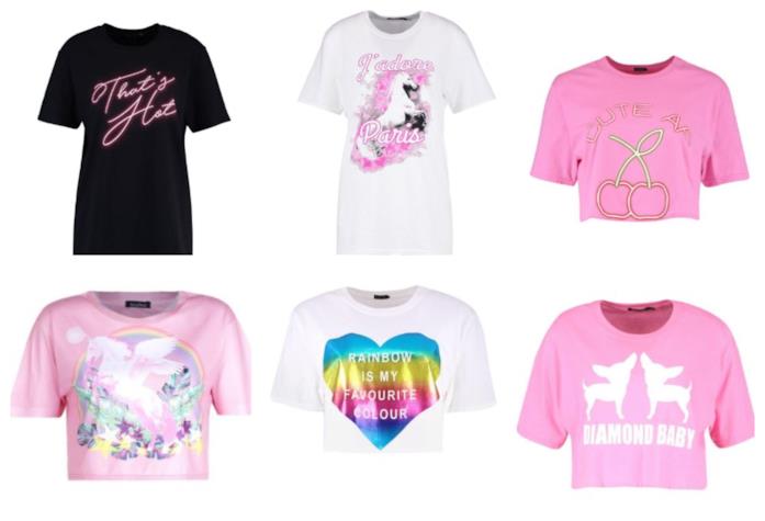 Magliette e crop top con le stampe di tendenza per l'estate 2018 Con le stampe, le t-shirt e i crop top della collezione Paris Hilton