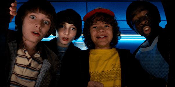 Stranger Thing, serie TV da binge watching Will, Mike, Dustin e Lucas di Stranger Things