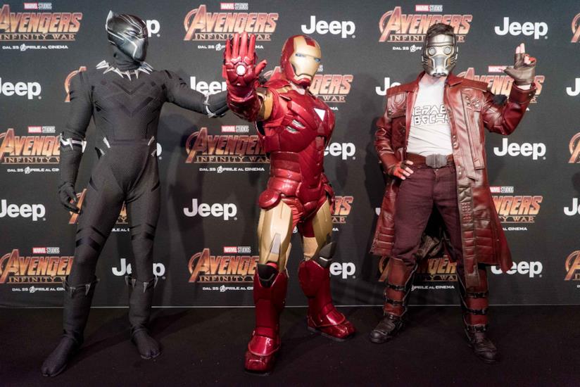 Il red carpet della prima italiana del cinecomic Infinity War I character italiani di Infinity War