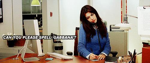 Il diavolo veste prada Anne Hathaway chiede come si scrive gabbana