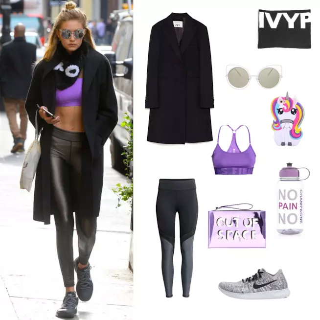 Look da palestra di Gigi Hadid Look da palestra come Gigi Hadid
