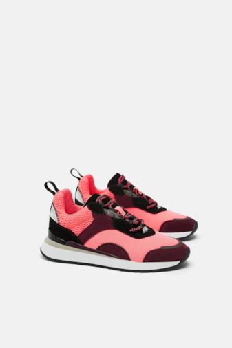 Sneakers combinata fluo