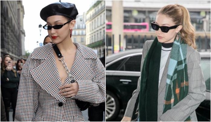 Bella e Gigi Hadid Bella e Gigi Hadid con giacche check