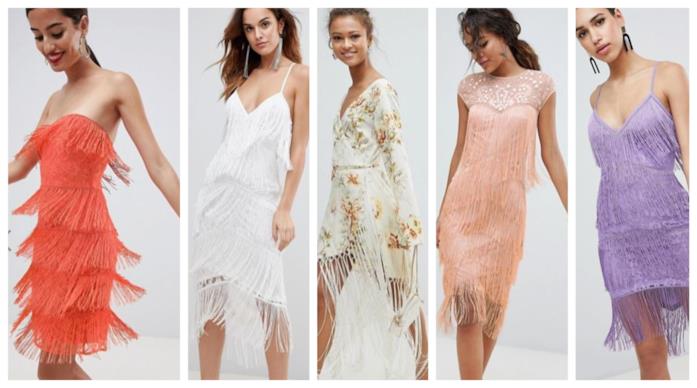 I vestiti con le frange come Kesha di tendenza per l'estate 2018 Con le frange, i vestiti ispirati a Kesha moda P/E 2018