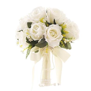 Bouquet da sposa con rose bianche