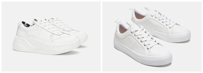 Sneakers bianche di moda per l'autunno 2018 Scarpe sportive bianche di tendenza per l'autunno 2018