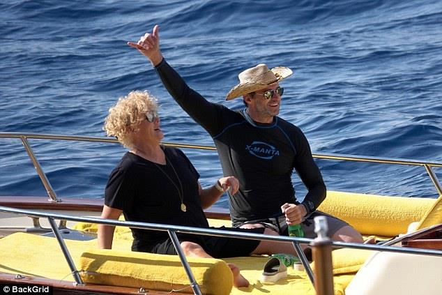 Hugh Jackman e Deborra-Lee Furness in gita Capri Hugh Jackman e Deborra-Lee Furness