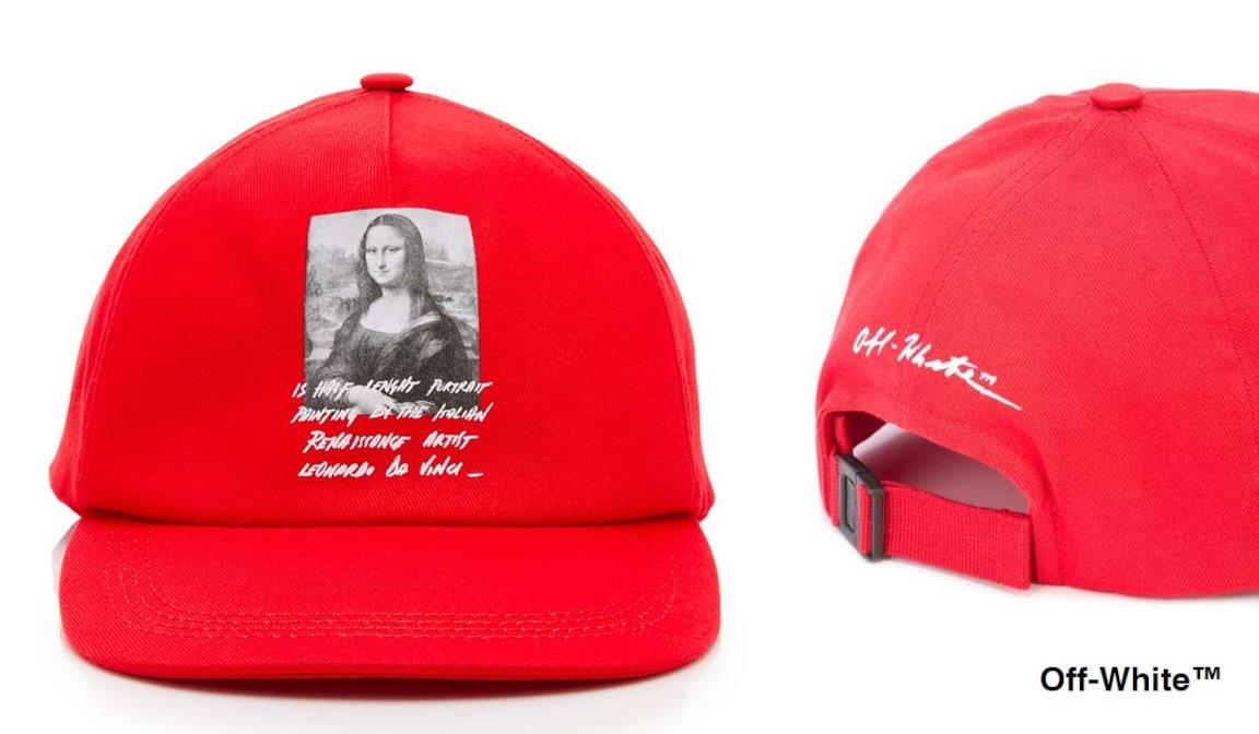 cappello con stampa della Gioconda di Leonardo