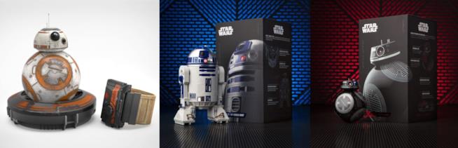 I Tre droidi Sphero di Star Wars tre droidi Sphero di Star Wars con relative confezioni